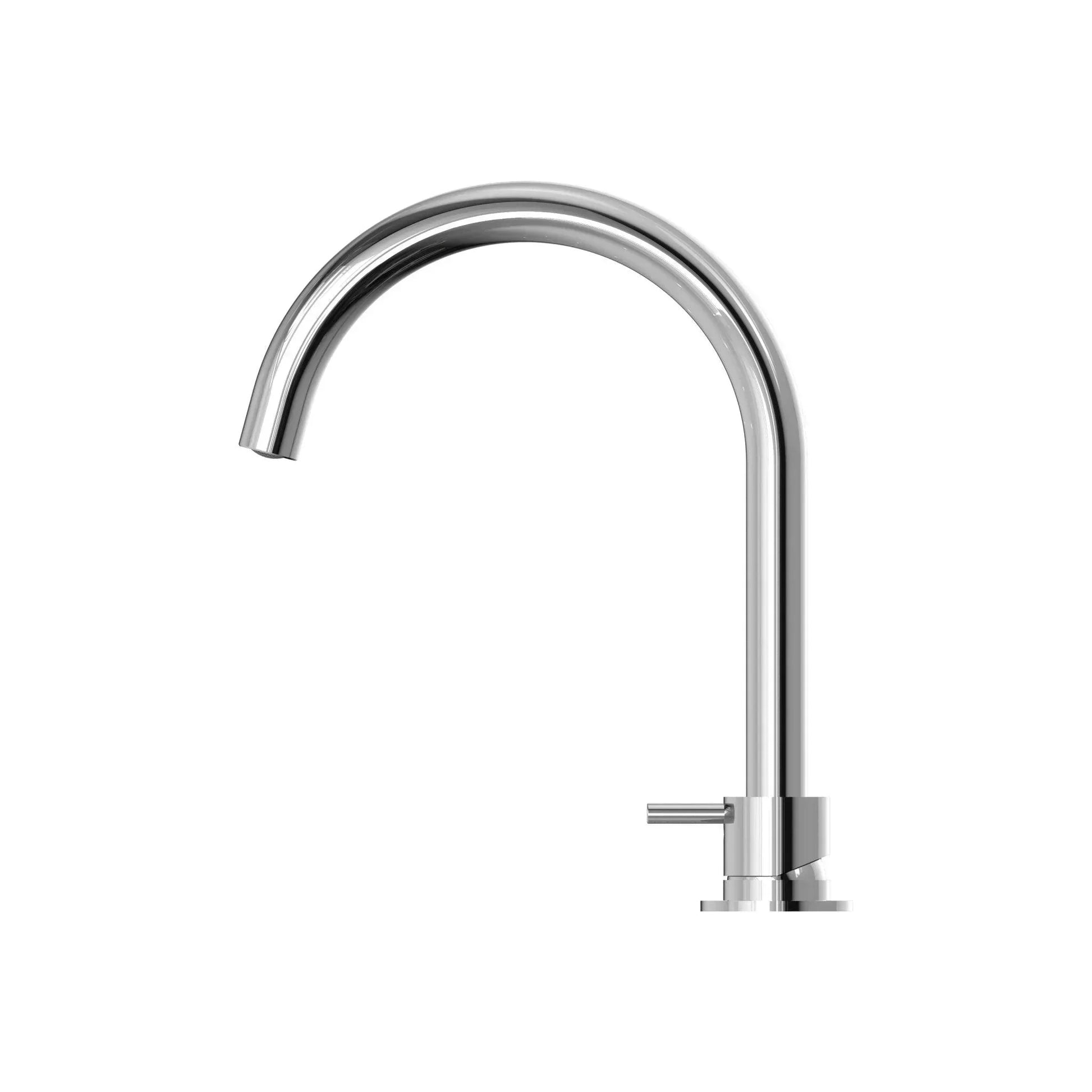 NERO MECCA HOB BASIN MIXER ROUND SWIVEL SPOUT CHROME - Ideal Bathroom CentreNR221901bCH
