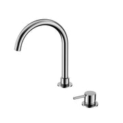 NERO MECCA HOB BASIN MIXER ROUND SWIVEL SPOUT CHROME - Ideal Bathroom CentreNR221901bCH