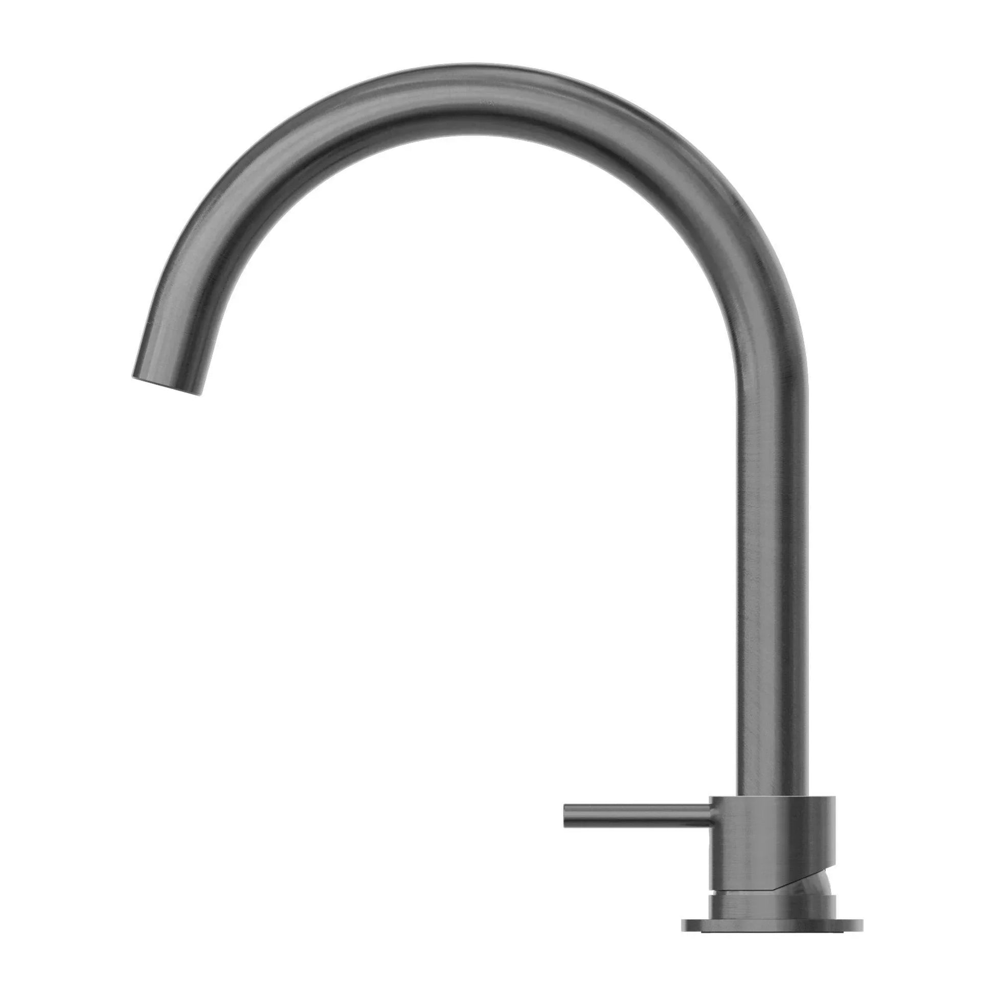NERO MECCA HOB BASIN MIXER ROUND SWIVEL SPOUT GUN METAL - Ideal Bathroom CentreNR221901bGM