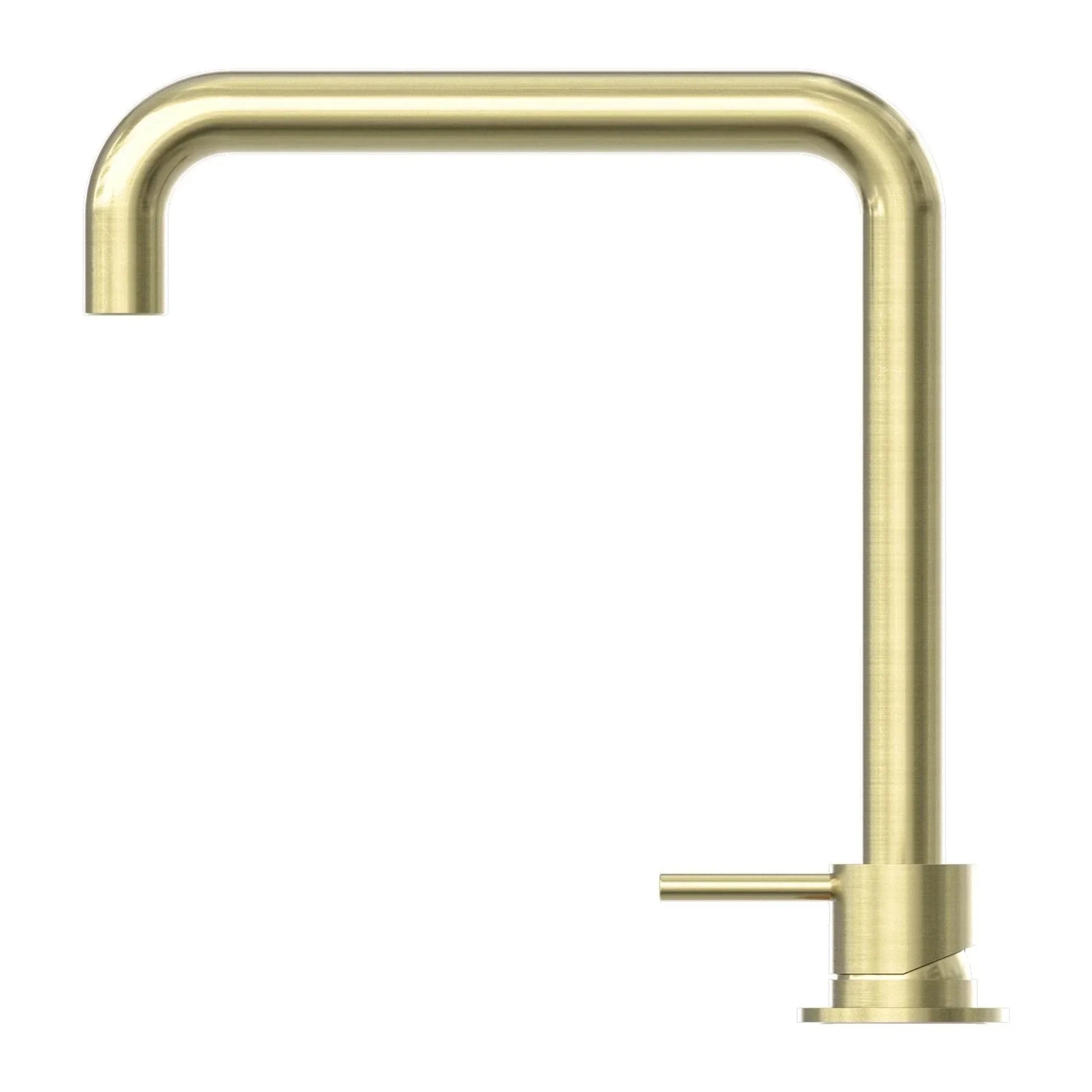 NERO MECCA HOB BASIN MIXER SQUARE SWIVEL SPOUT BRUSHED GOLD - Ideal Bathroom CentreNR221901cBG