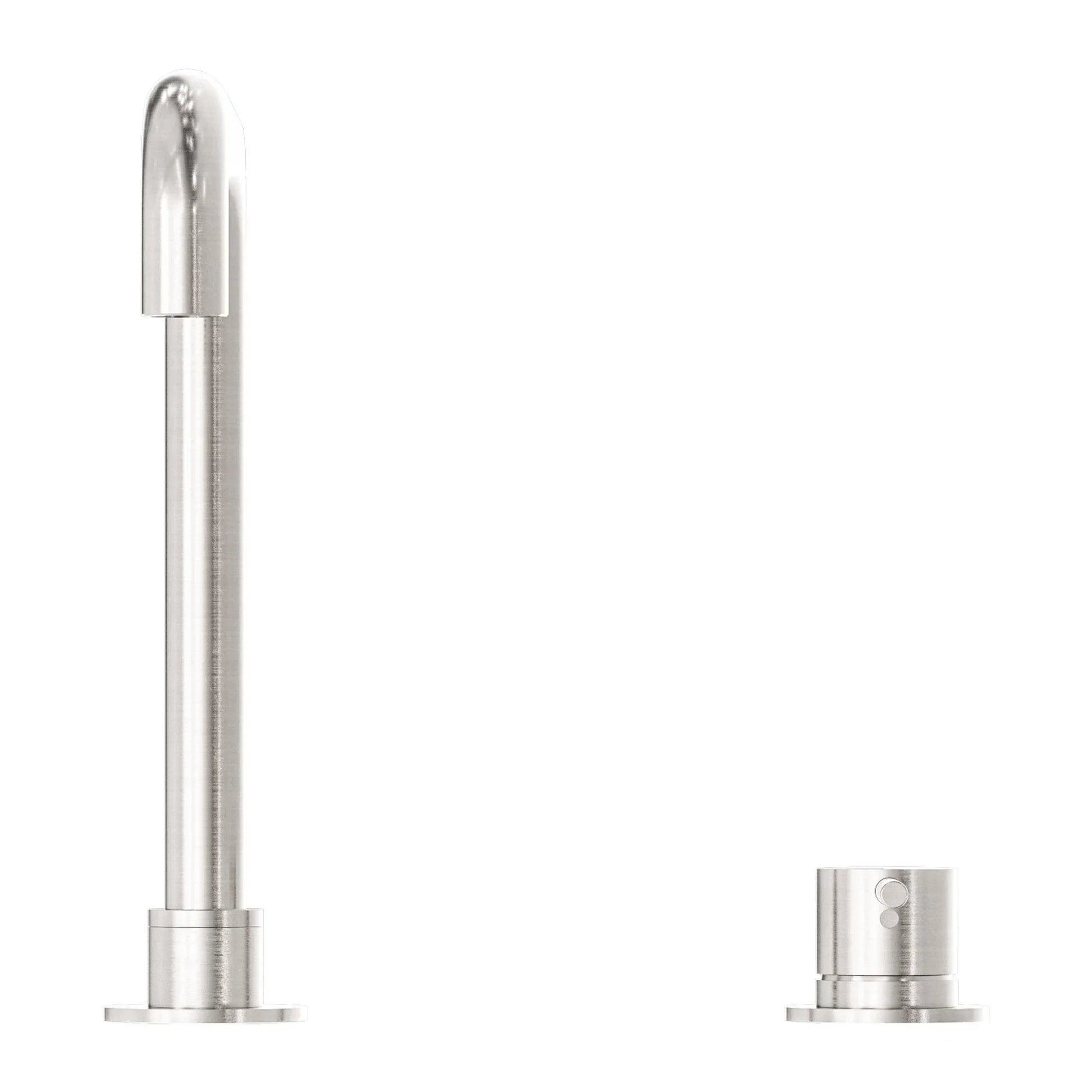 NERO MECCA HOB BASIN MIXER SQUARE SWIVEL SPOUT BRUSHED NICKEL - Ideal Bathroom CentreNR221901cBN