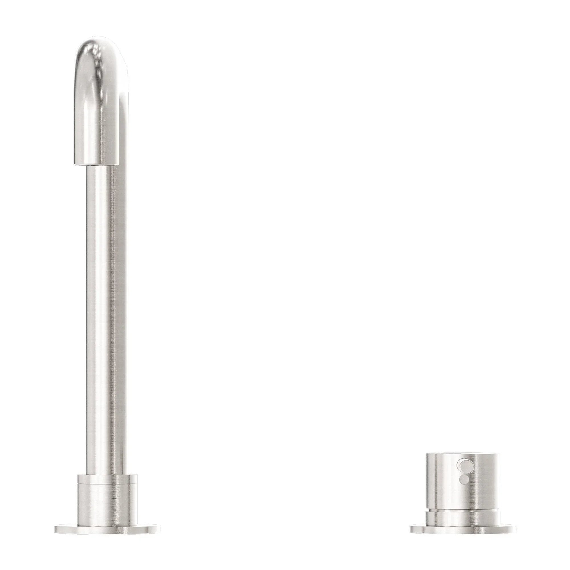 NERO MECCA HOB BASIN MIXER SQUARE SWIVEL SPOUT BRUSHED NICKEL - Ideal Bathroom CentreNR221901cBN