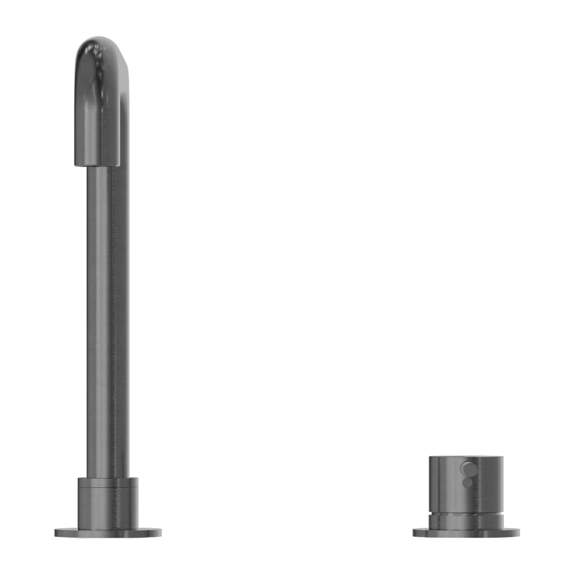 NERO MECCA HOB BASIN MIXER SQUARE SWIVEL SPOUT GUN METAL - Ideal Bathroom CentreNR221901cGM