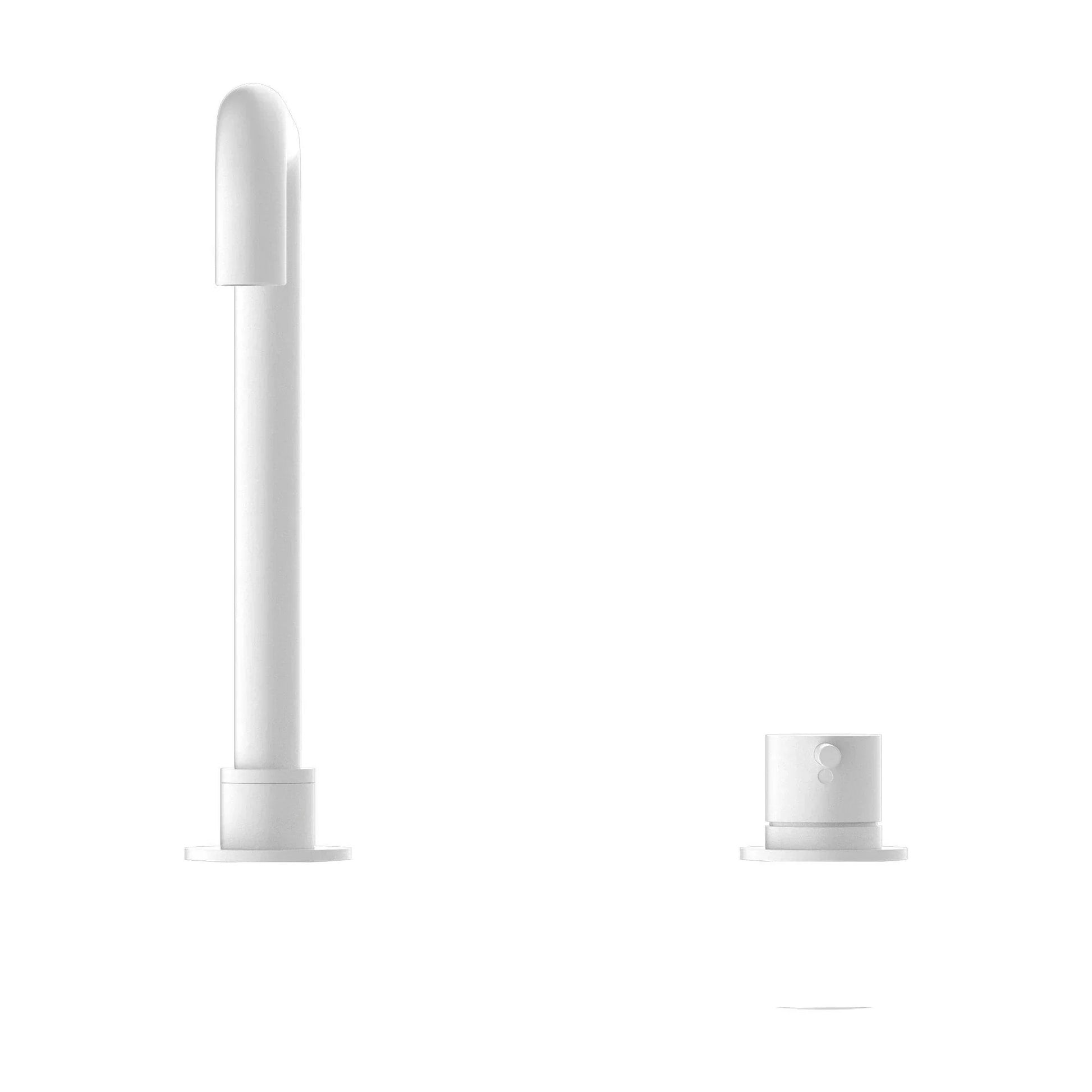 NERO MECCA HOB BASIN MIXER SQUARE SWIVEL SPOUT MATTE WHITE - Ideal Bathroom CentreNR221901cMW