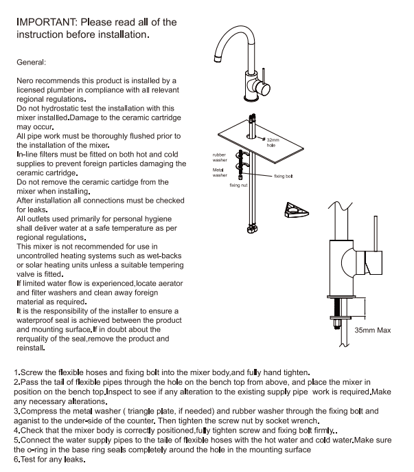 NERO MECCA KITCHEN MIXER BRUSHED BRONZE - Ideal Bathroom CentreNR221907BZ