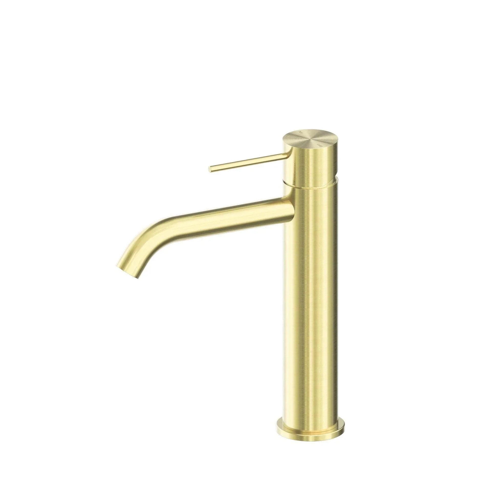 NERO MECCA MID TALL BASIN MIXER BRUSHED GOLD - Ideal Bathroom CentreNR221901EBG