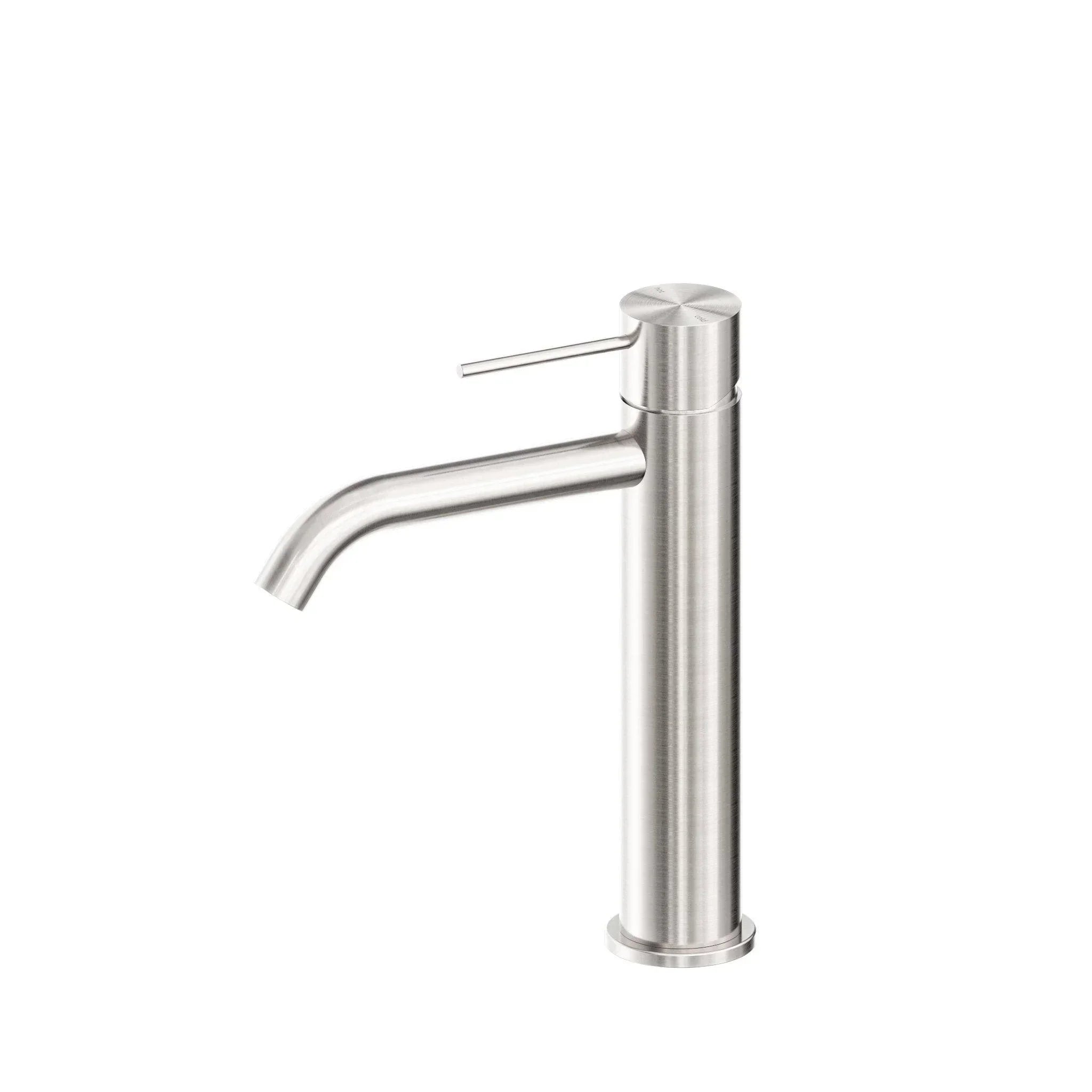 NERO MECCA MID TALL BASIN MIXER BRUSHED NICKEL - Ideal Bathroom CentreNR221901EBN