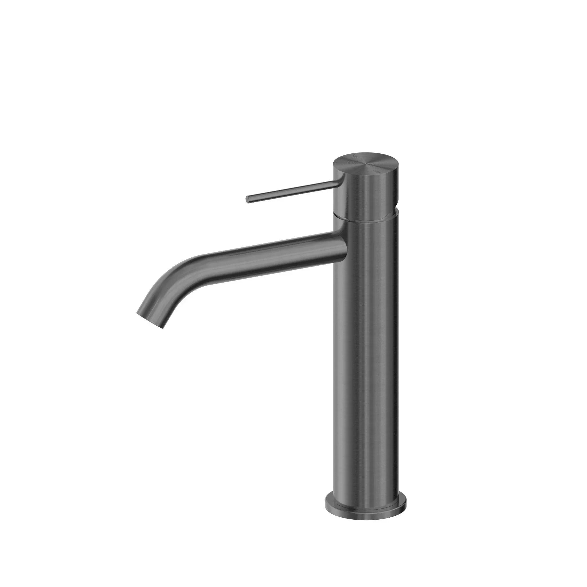NERO MECCA MID TALL BASIN MIXER GUN METAL - Ideal Bathroom CentreNR221901EGM