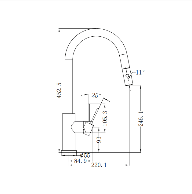 NERO MECCA PULL OUT SINK MIXER WITH VEGIE SPRAY FUNCTION BRUSHED BRONZE - Ideal Bathroom CentreNR221908BZ