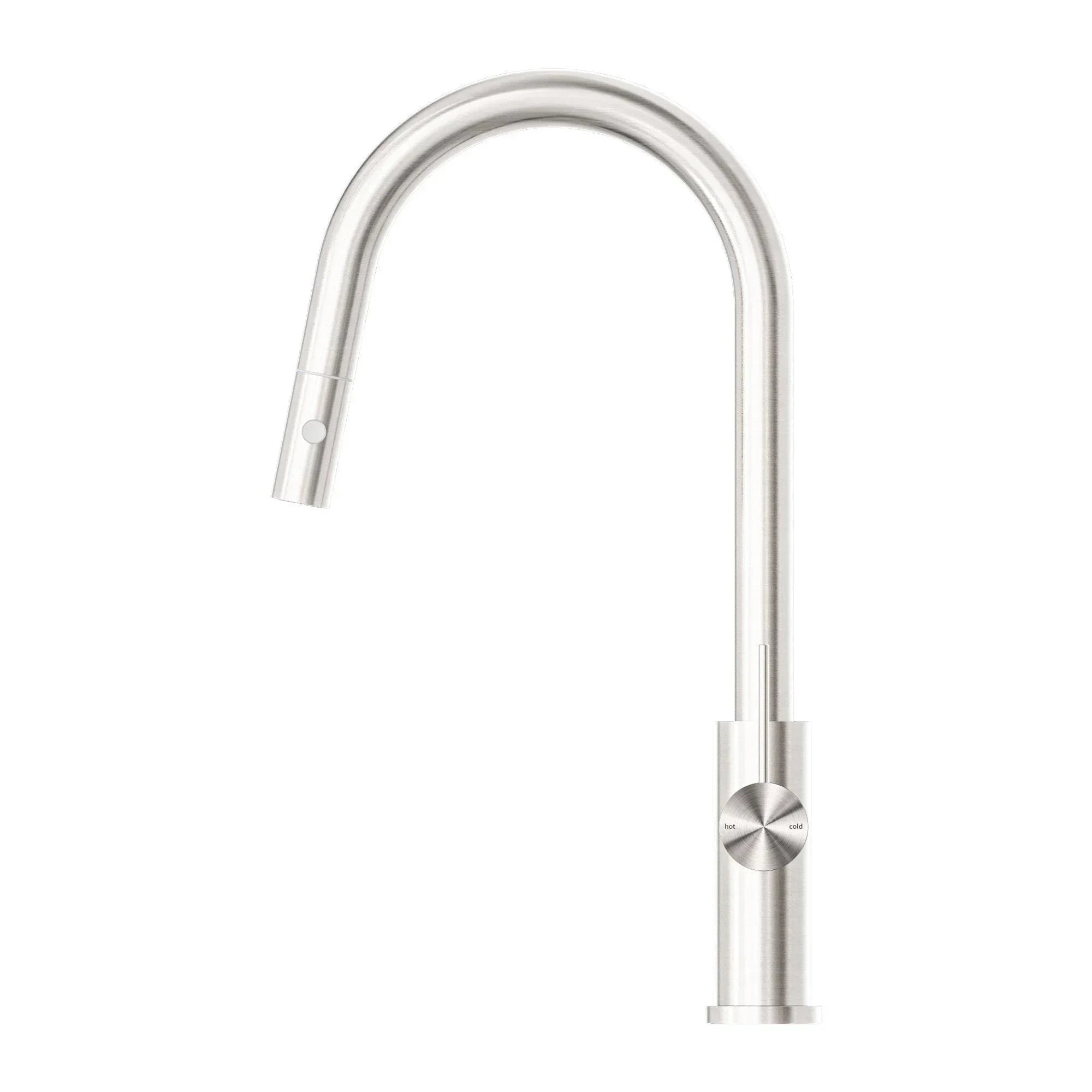 NERO MECCA PULL OUT SINK MIXER WITH VEGIE SPRAY FUNCTION BRUSHED NICKEL - Ideal Bathroom CentreNR221908BN
