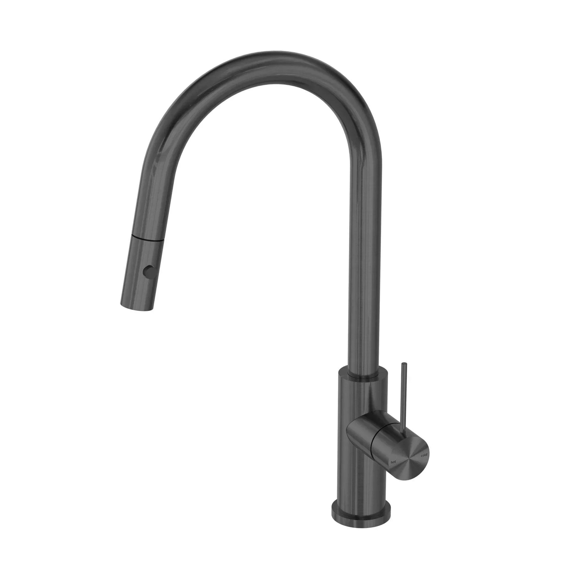 NERO MECCA PULL OUT SINK MIXER WITH VEGIE SPRAY FUNCTION GUN METAL - Ideal Bathroom CentreNR221908GM