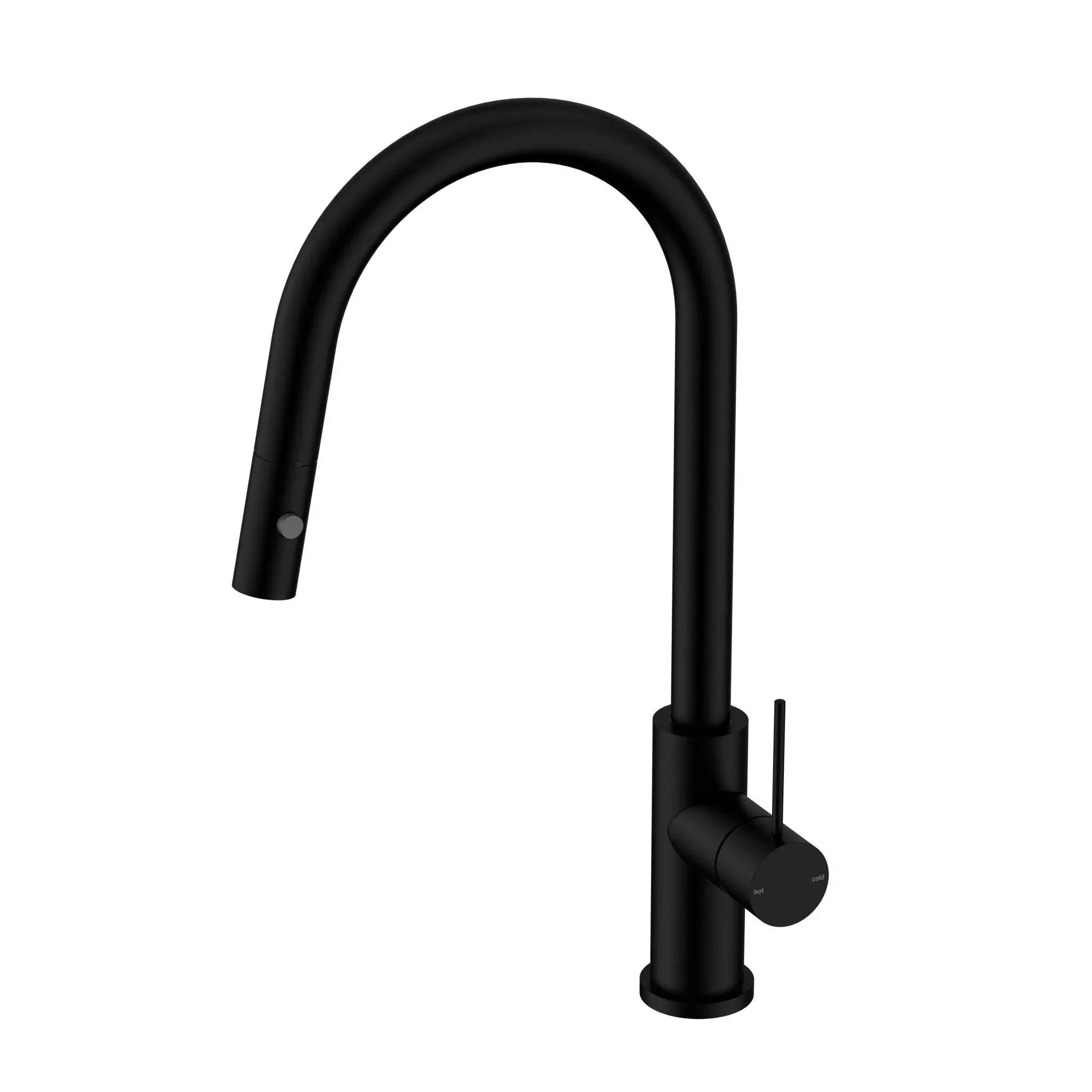 NERO MECCA PULL OUT SINK MIXER WITH VEGIE SPRAY FUNCTION MATTE BLACK - Ideal Bathroom CentreNR221908MB