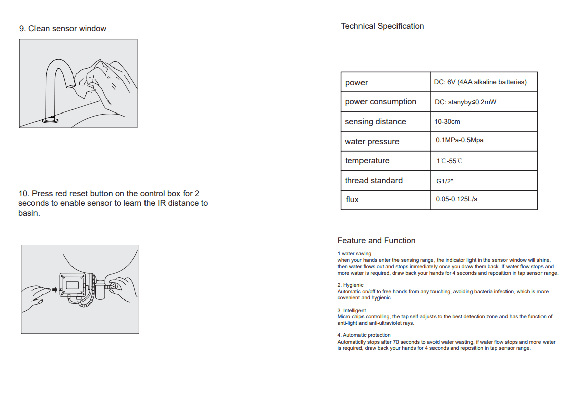 NERO MECCA SENSOR TAP GUN METAL - Ideal Bathroom CentreNR402GM