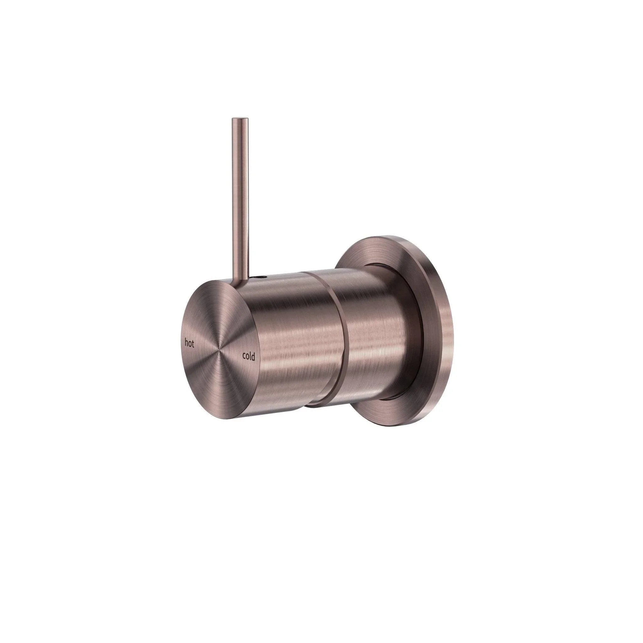 NERO MECCA SHOWER MIXER 60MM HANDLE UP PLATE BRUSHED BRONZE - Ideal Bathroom CentreNR221911JBZ