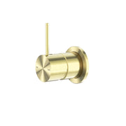 NERO MECCA SHOWER MIXER 60MM HANDLE UP PLATE BRUSHED GOLD - Ideal Bathroom CentreNR221911JBG