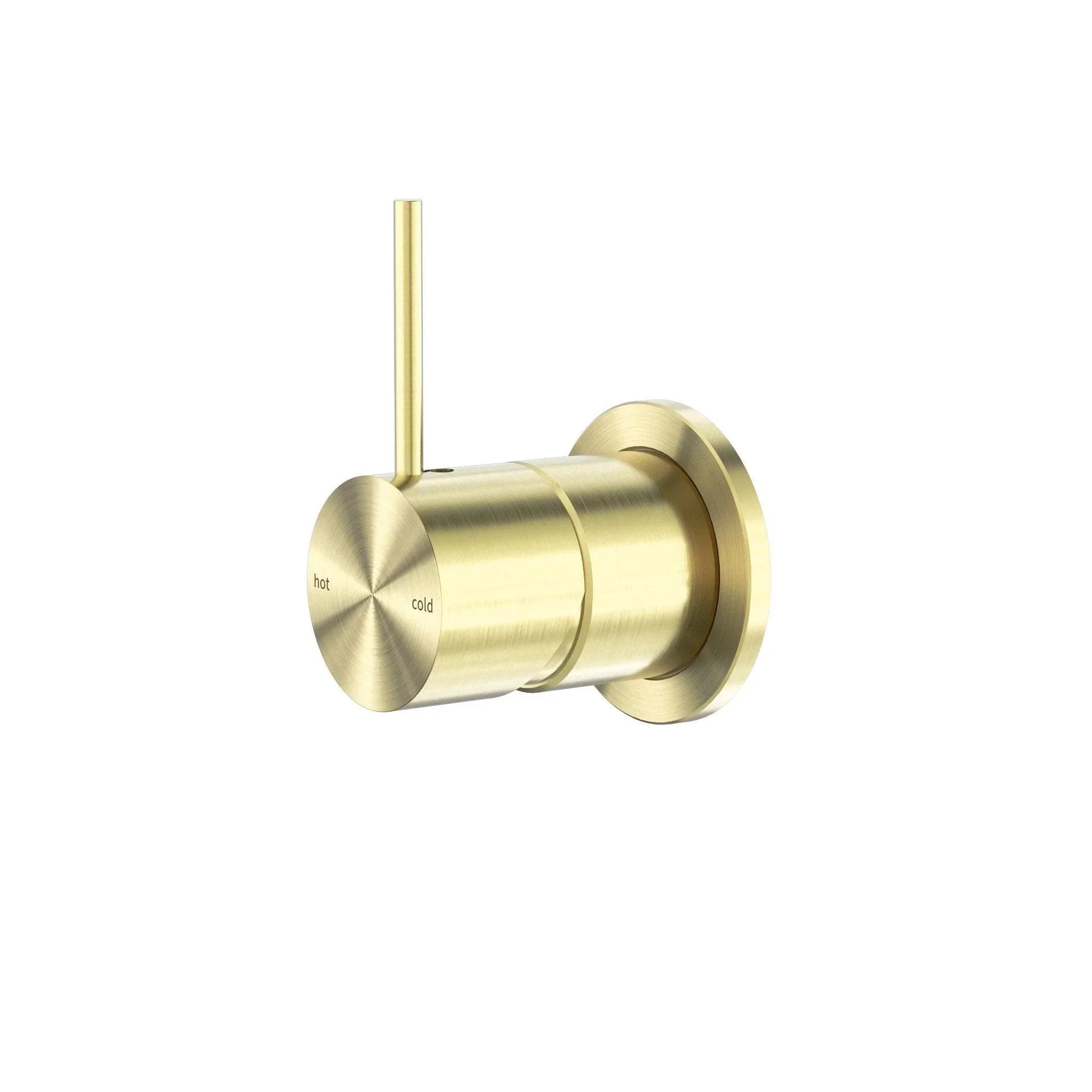 NERO MECCA SHOWER MIXER 60MM HANDLE UP PLATE BRUSHED GOLD - Ideal Bathroom CentreNR221911JBG