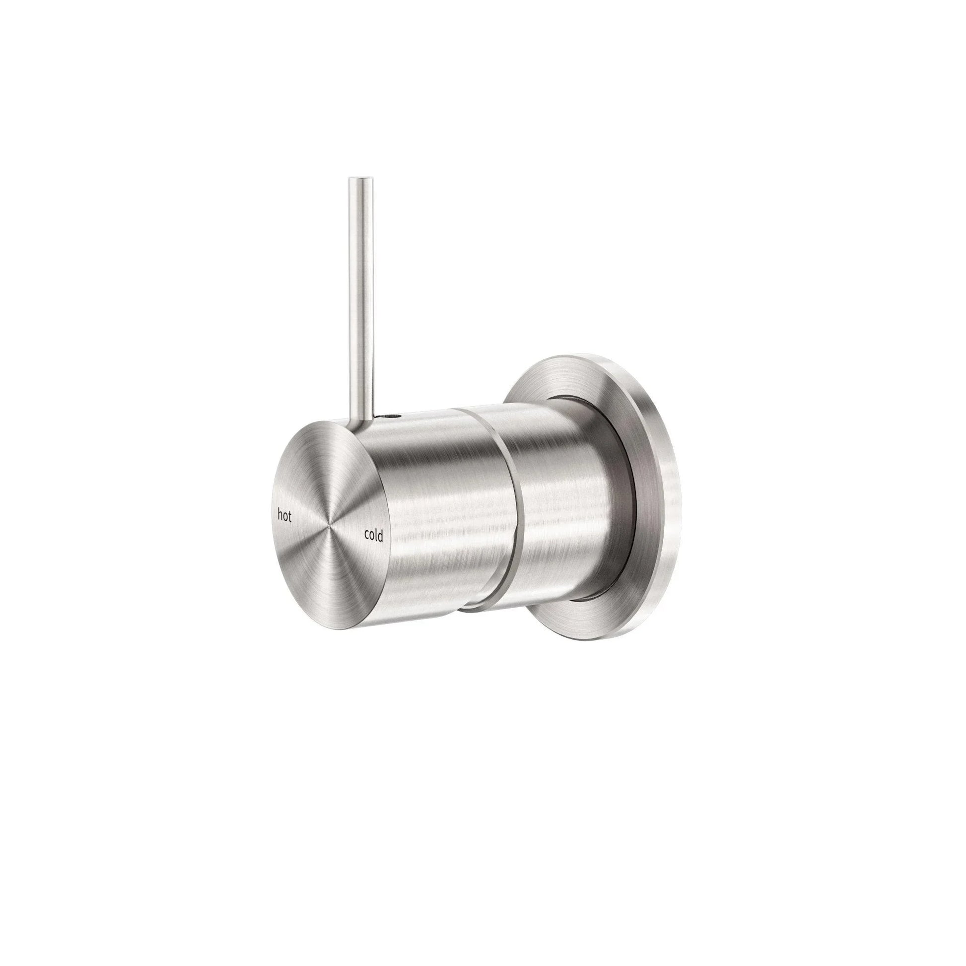 NERO MECCA SHOWER MIXER 60MM HANDLE UP PLATE BRUSHED NICKEL - Ideal Bathroom CentreNR221911JBN