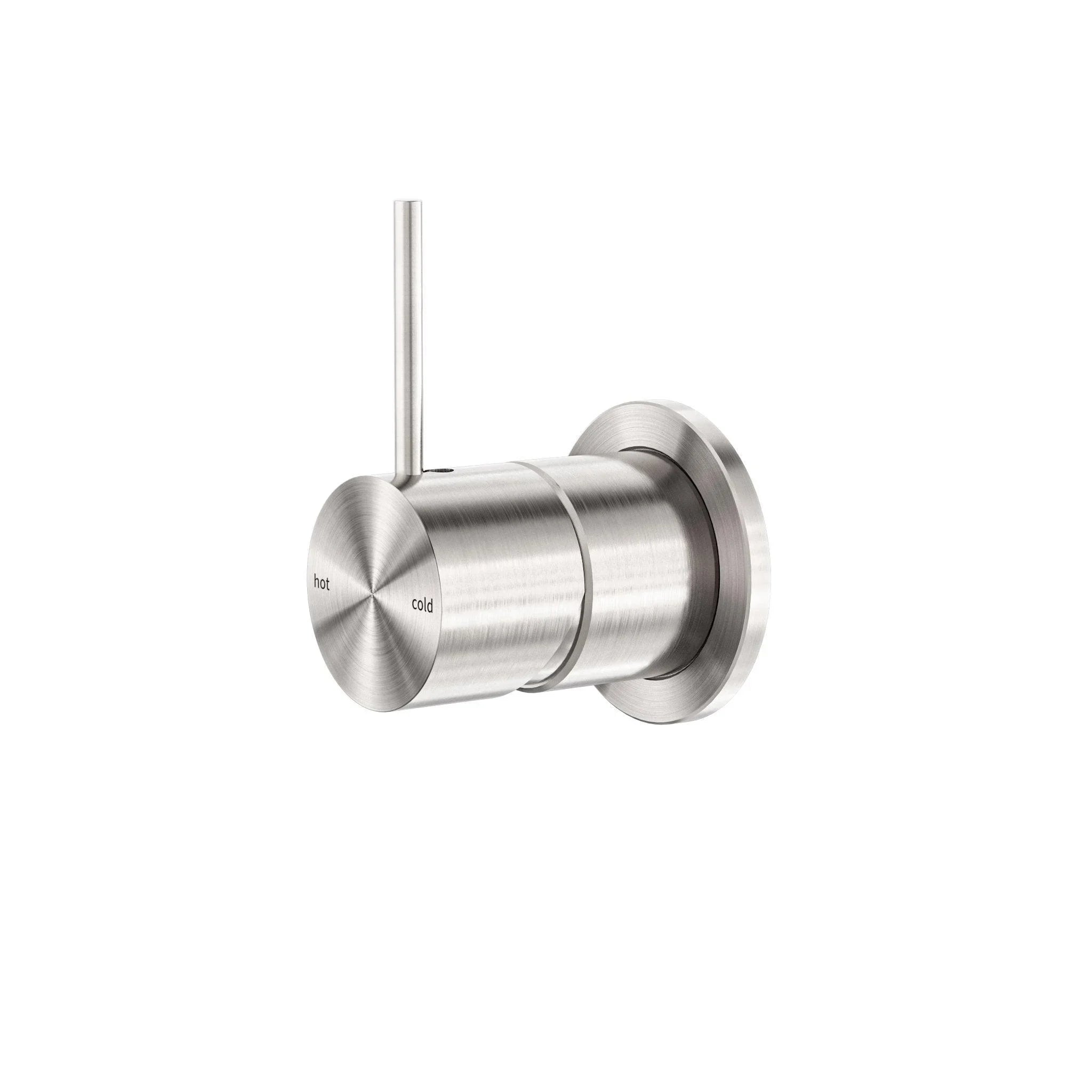 NERO MECCA SHOWER MIXER 60MM HANDLE UP PLATE BRUSHED NICKEL - Ideal Bathroom CentreNR221911JBN