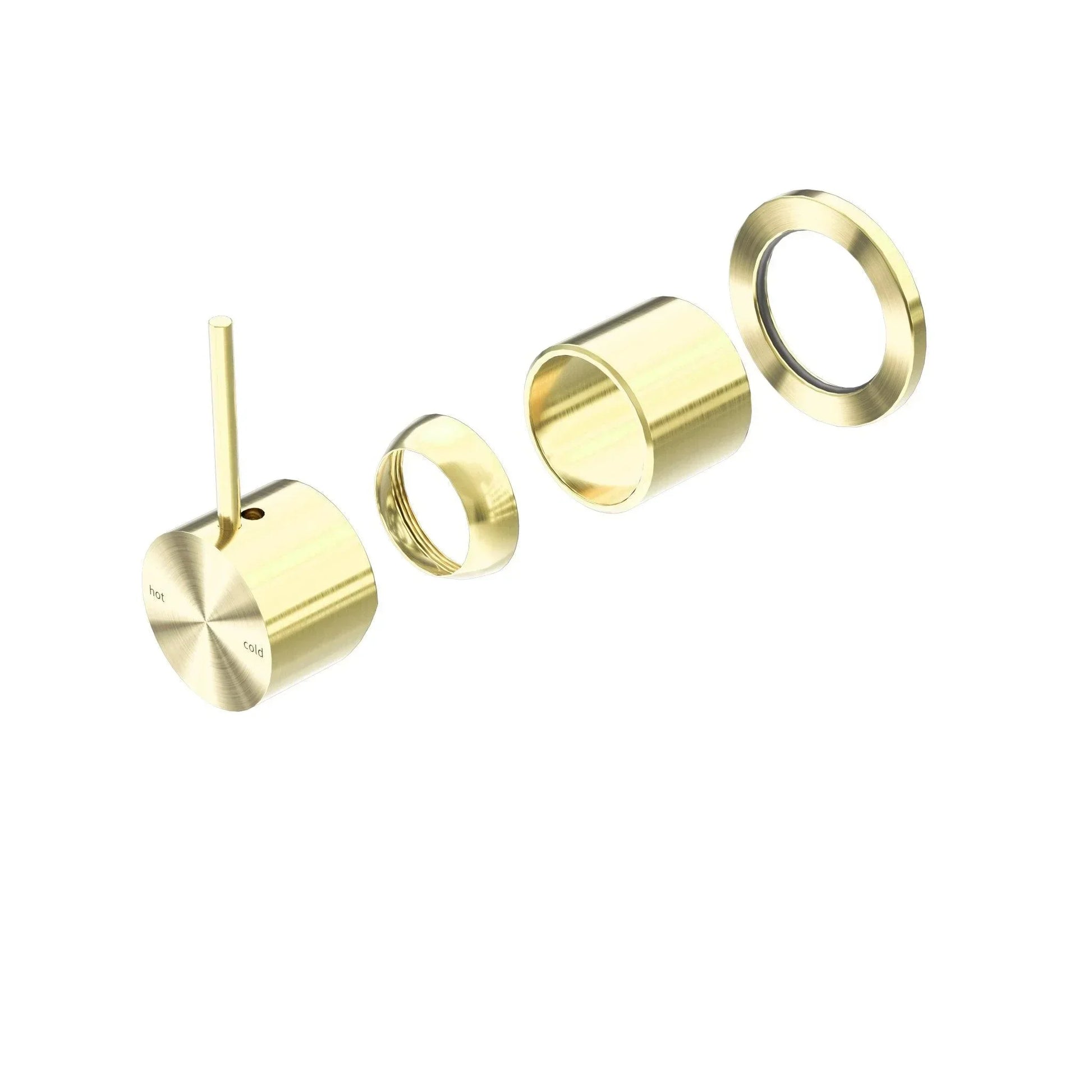 NERO MECCA SHOWER MIXER 60MM HANDLE UP PLATE TRIM KITS ONLY BRUSHED GOLD - Ideal Bathroom CentreNR221911JTBG