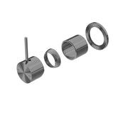 NERO MECCA SHOWER MIXER 60MM HANDLE UP PLATE TRIM KITS ONLY GUN METAL - Ideal Bathroom CentreNR221911JTGM