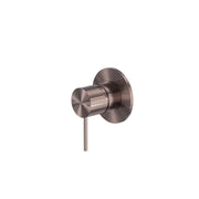 NERO MECCA SHOWER MIXER 80MM PLATE BRUSHED BRONZE - Ideal Bathroom CentreNR221911BZ