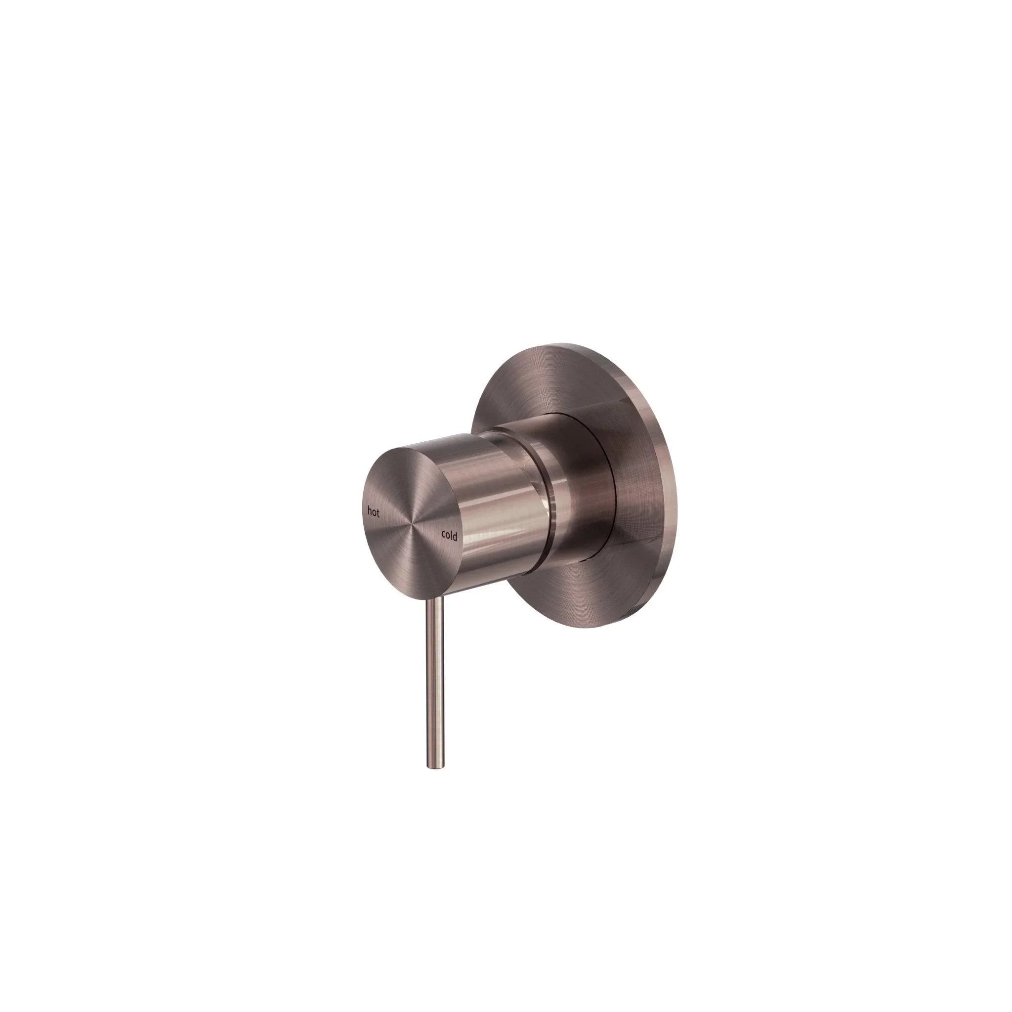 NERO MECCA SHOWER MIXER 80MM PLATE BRUSHED BRONZE - Ideal Bathroom CentreNR221911BZ