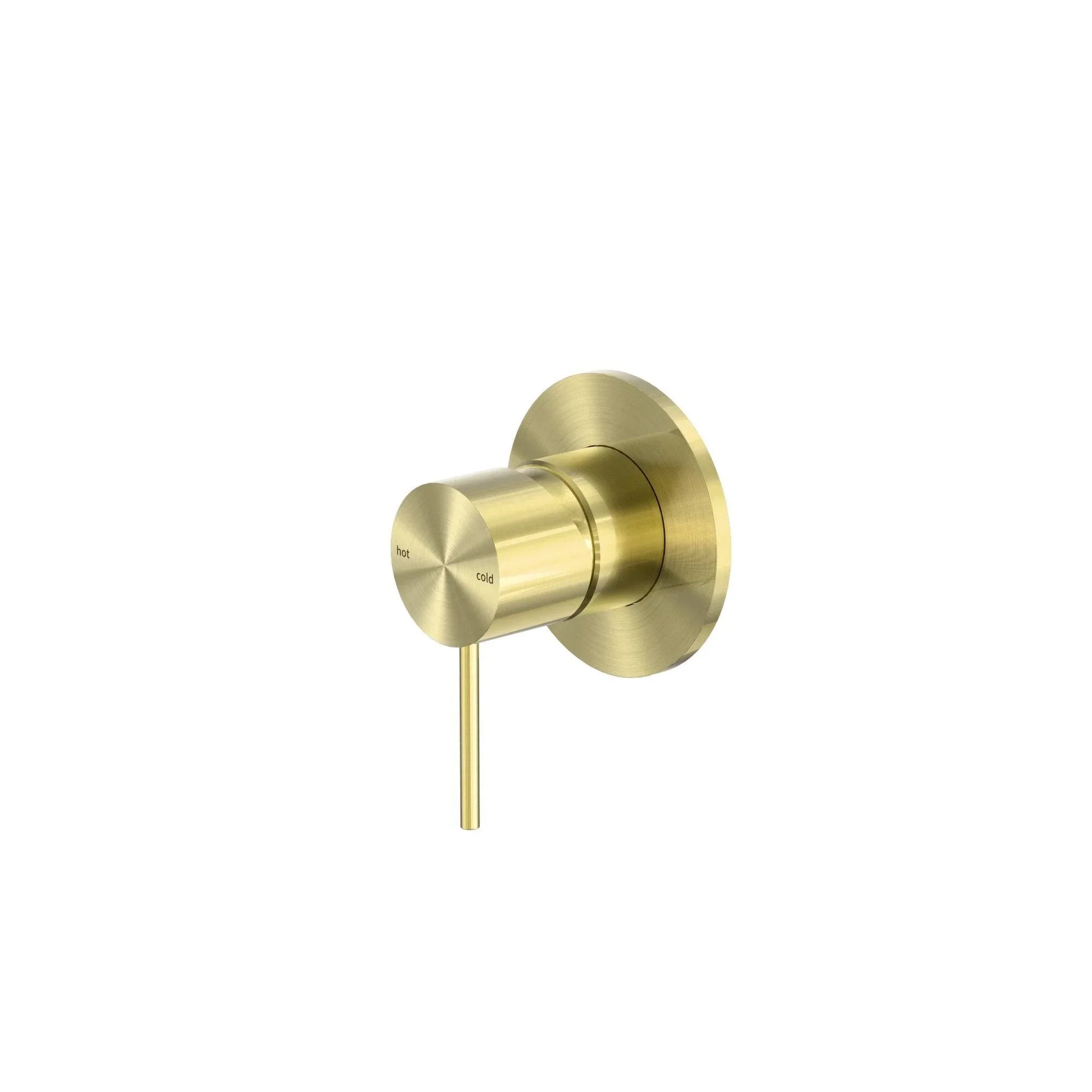 NERO MECCA SHOWER MIXER 80MM PLATE BRUSHED GOLD - Ideal Bathroom CentreNR221911BG