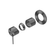 NERO MECCA SHOWER MIXER 80MM PLATE TRIM KITS ONLY GUN METAL - Ideal Bathroom CentreNR221911TGM