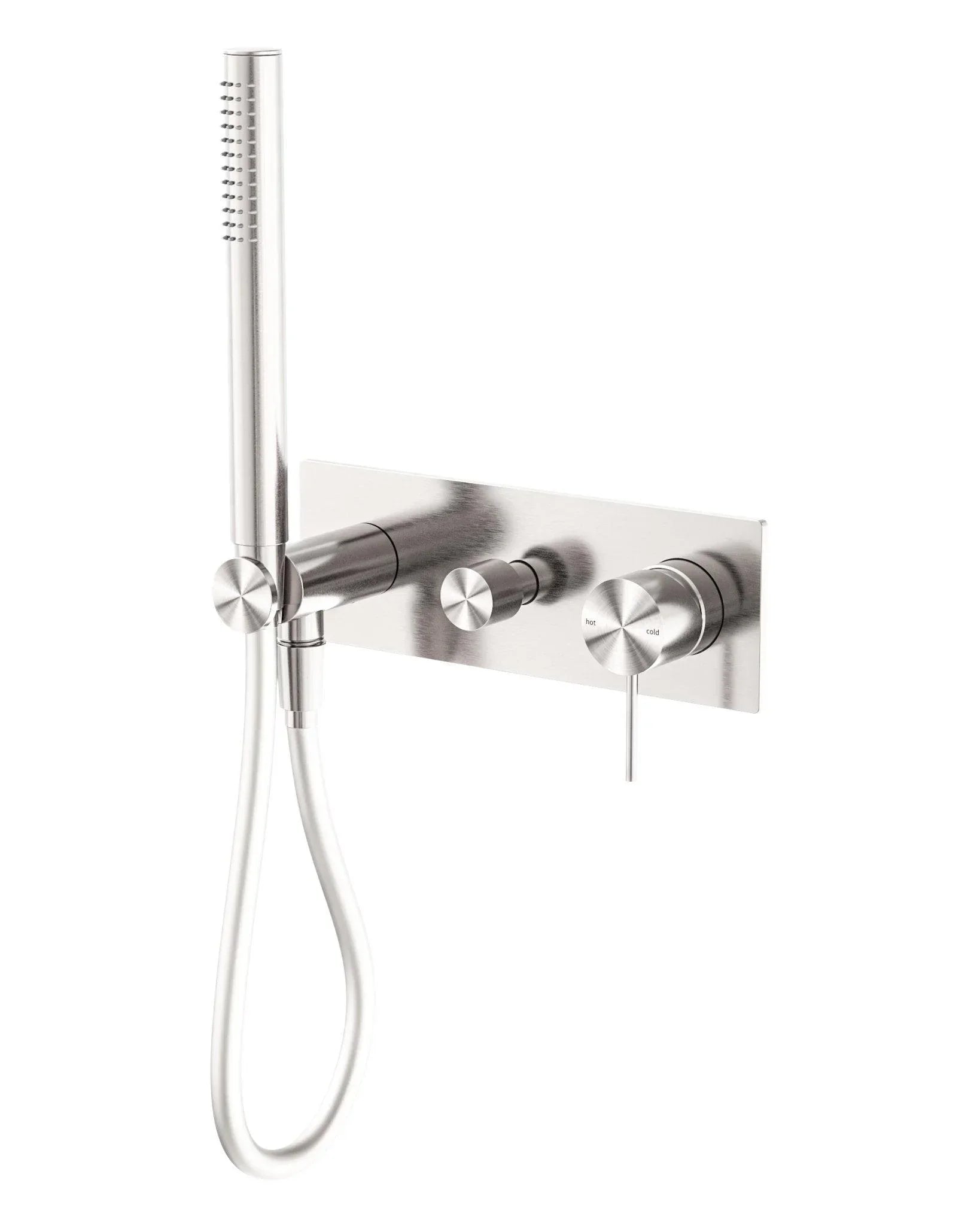 NERO MECCA SHOWER MIXER DIVERTOR SYSTEM BRUSHED NICKEL - Ideal Bathroom CentreNR221912EBN