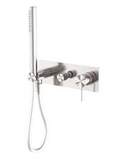 NERO MECCA SHOWER MIXER DIVERTOR SYSTEM BRUSHED NICKEL - Ideal Bathroom CentreNR221912EBN