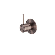 NERO MECCA SHOWER MIXER HANDLE UP 80MM PLATE BRUSHED BRONZE - Ideal Bathroom CentreNR221911BBZ