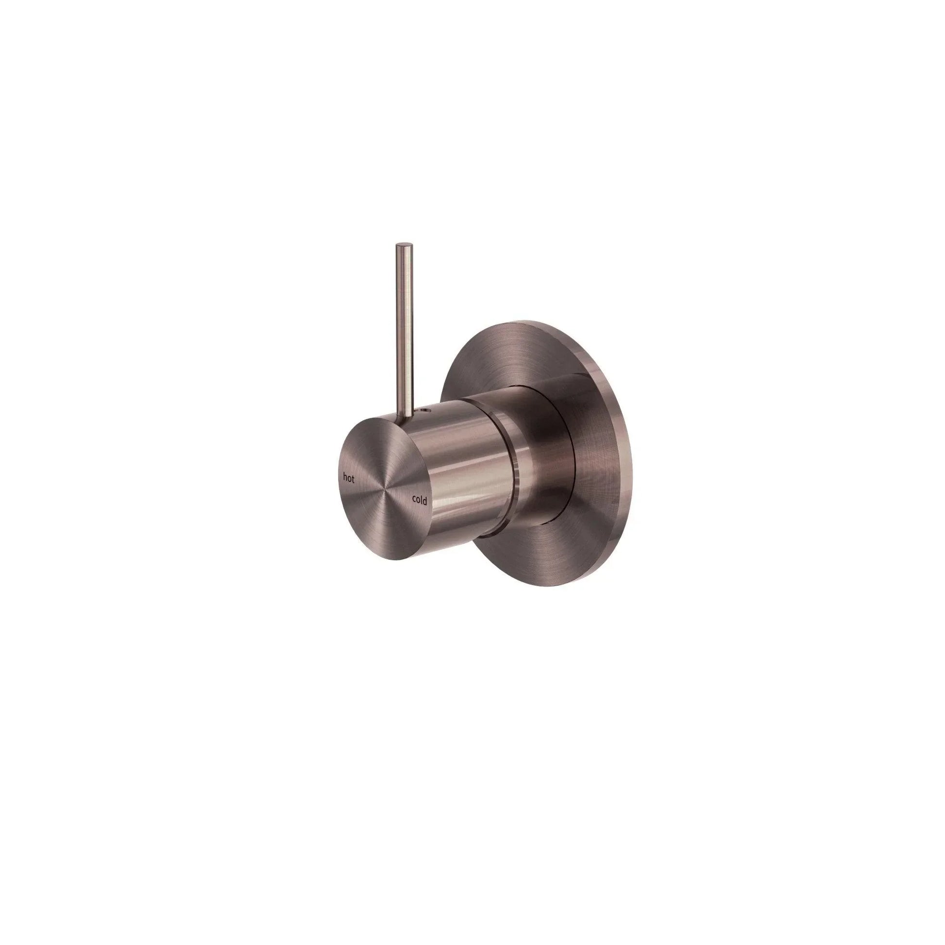 NERO MECCA SHOWER MIXER HANDLE UP 80MM PLATE BRUSHED BRONZE - Ideal Bathroom CentreNR221911BBZ