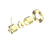 NERO MECCA SHOWER MIXER HANDLE UP 80MM PLATE TRIM KITS ONLY BRUSHED GOLD - Ideal Bathroom CentreNR221911BTBG