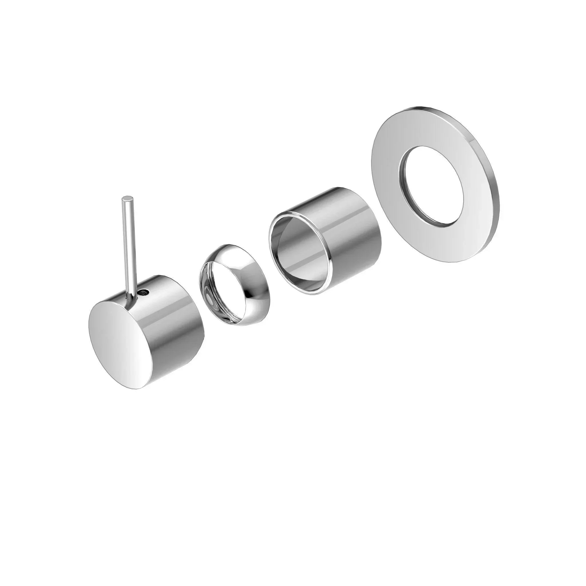 NERO MECCA SHOWER MIXER HANDLE UP 80MM PLATE TRIM KITS ONLY CHROME - Ideal Bathroom CentreNR221911BTCH