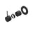 NERO MECCA SHOWER MIXER HANDLE UP 80MM PLATE TRIM KITS ONLY MATTE BLACK - Ideal Bathroom CentreNR221911BTMB