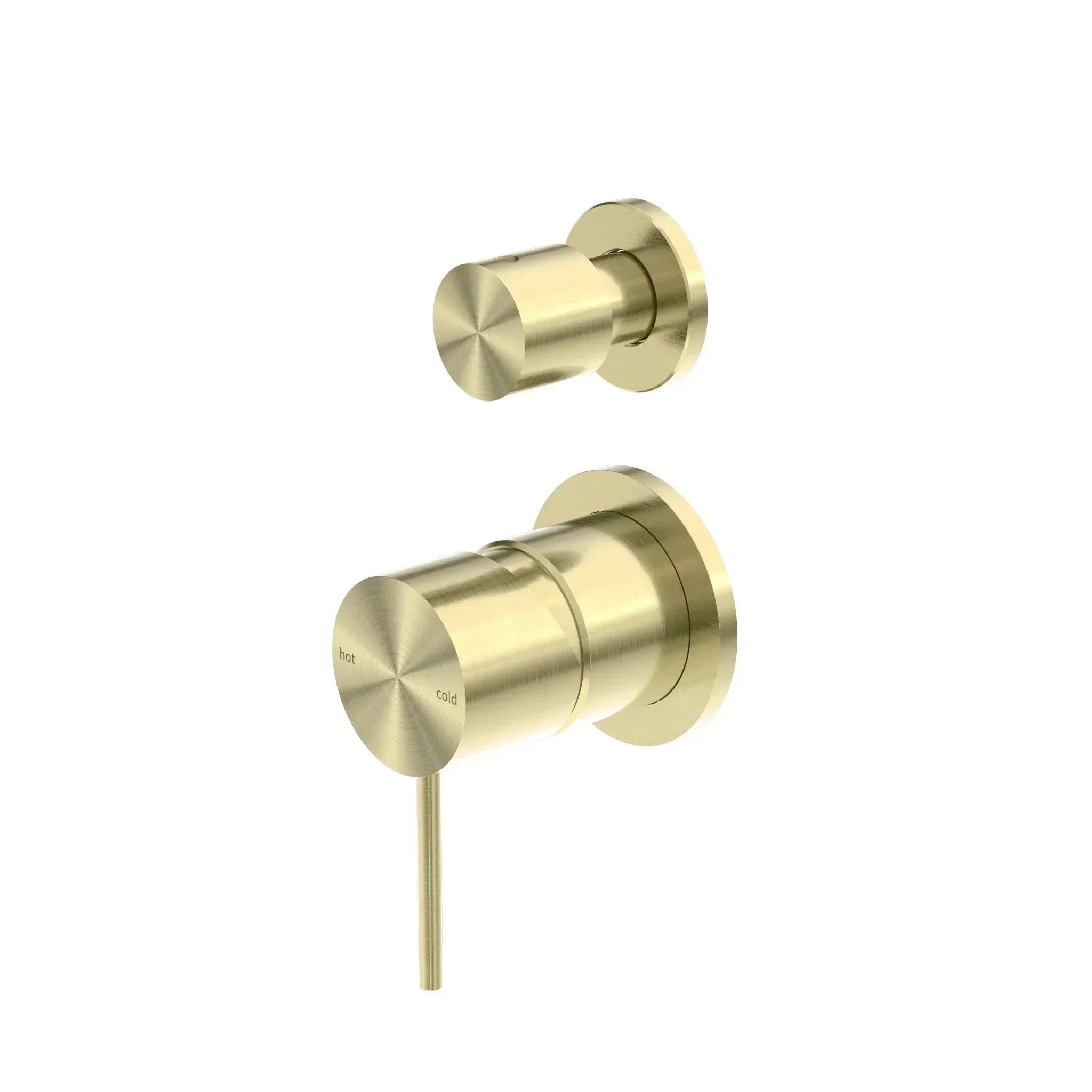NERO MECCA SHOWER MIXER WITH DIVERTOR SEPARATE BACK PLATE BRUSHED GOLD - Ideal Bathroom CentreNR221911sBG