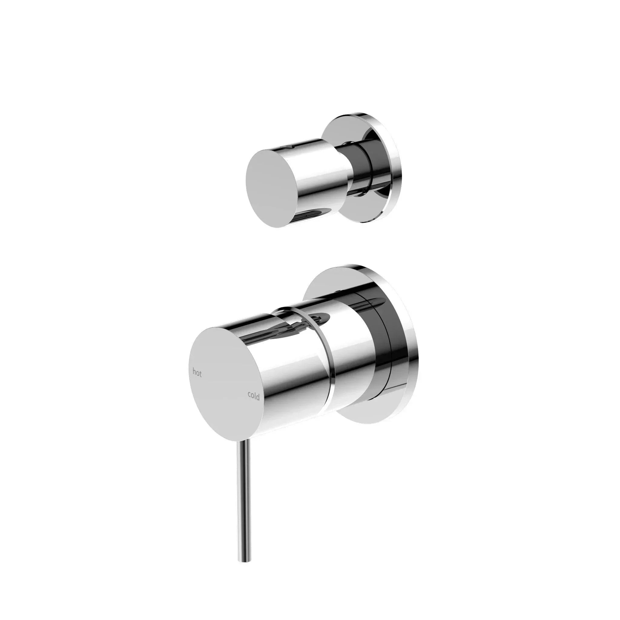 NERO MECCA SHOWER MIXER WITH DIVERTOR SEPARATE BACK PLATE CHROME - Ideal Bathroom CentreNR221911sCH