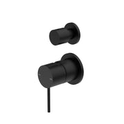 NERO MECCA SHOWER MIXER WITH DIVERTOR SEPARATE BACK PLATE MATTE BLACK - Ideal Bathroom CentreNR221911sMB