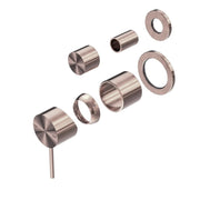 NERO MECCA SHOWER MIXER WITH DIVERTOR SEPARATE BACK PLATE TRIM KITS ONLY BRUSHED BRONZE - Ideal Bathroom CentreNR221911stBZ