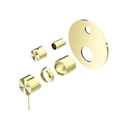 NERO MECCA SHOWER MIXER WITH DIVERTOR TRIM KITS ONLY BRUSHED GOLD - Ideal Bathroom CentreNR221911ATBG