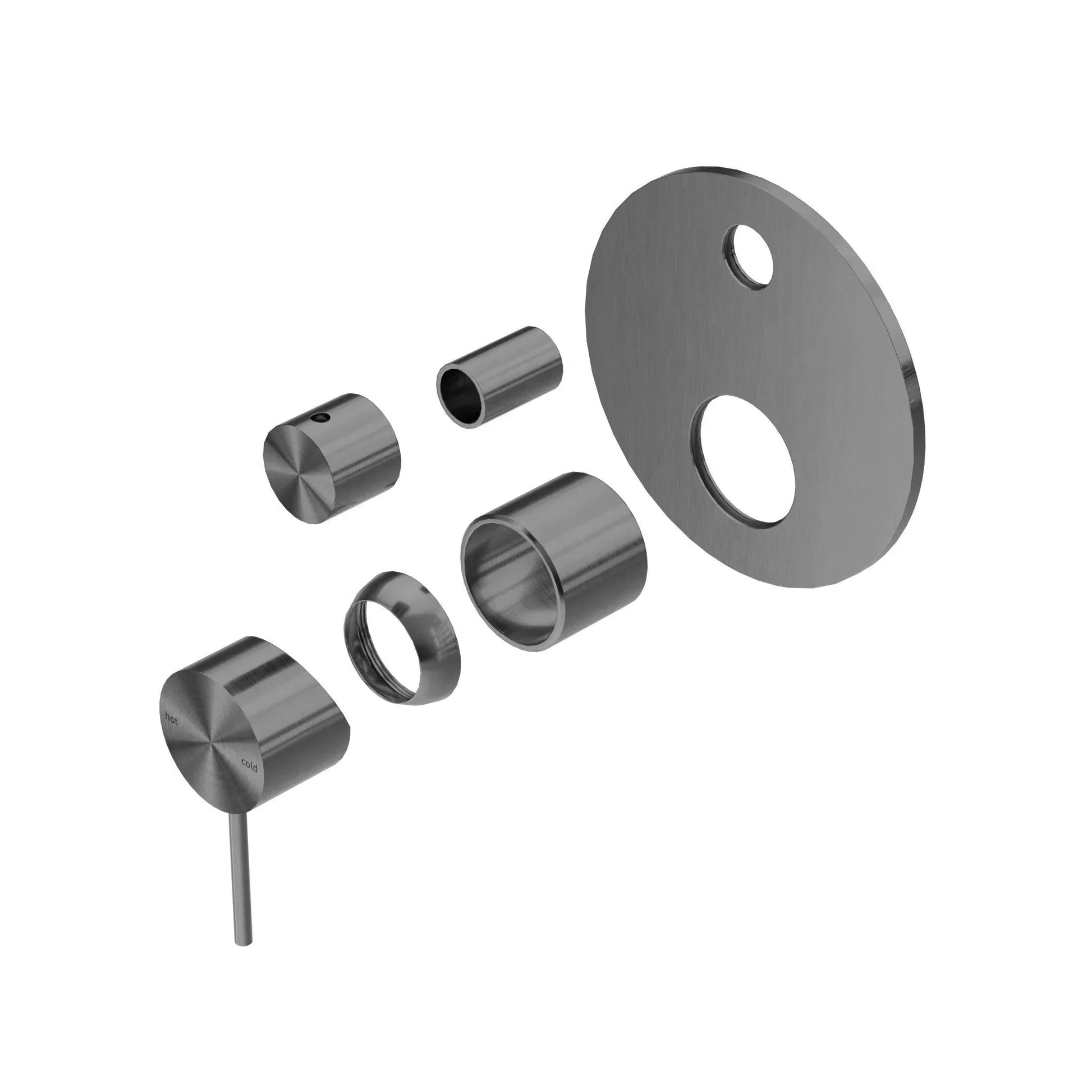 NERO MECCA SHOWER MIXER WITH DIVERTOR TRIM KITS ONLY GUN METAL - Ideal Bathroom CentreNR221911ATGM