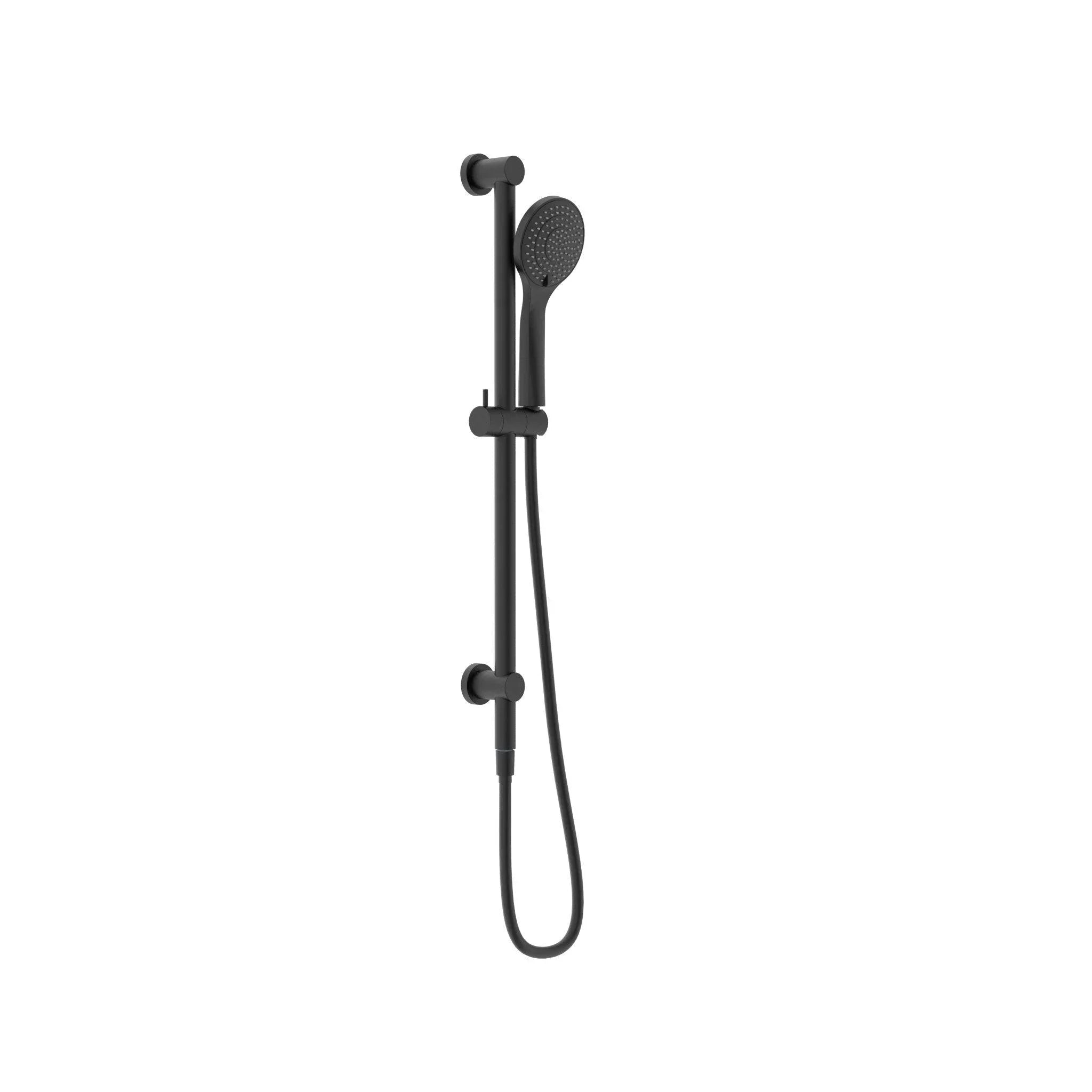 NERO MECCA SHOWER RAIL WITH AIR SHOWER MATTE BLACK - Ideal Bathroom CentreNR221905aMB