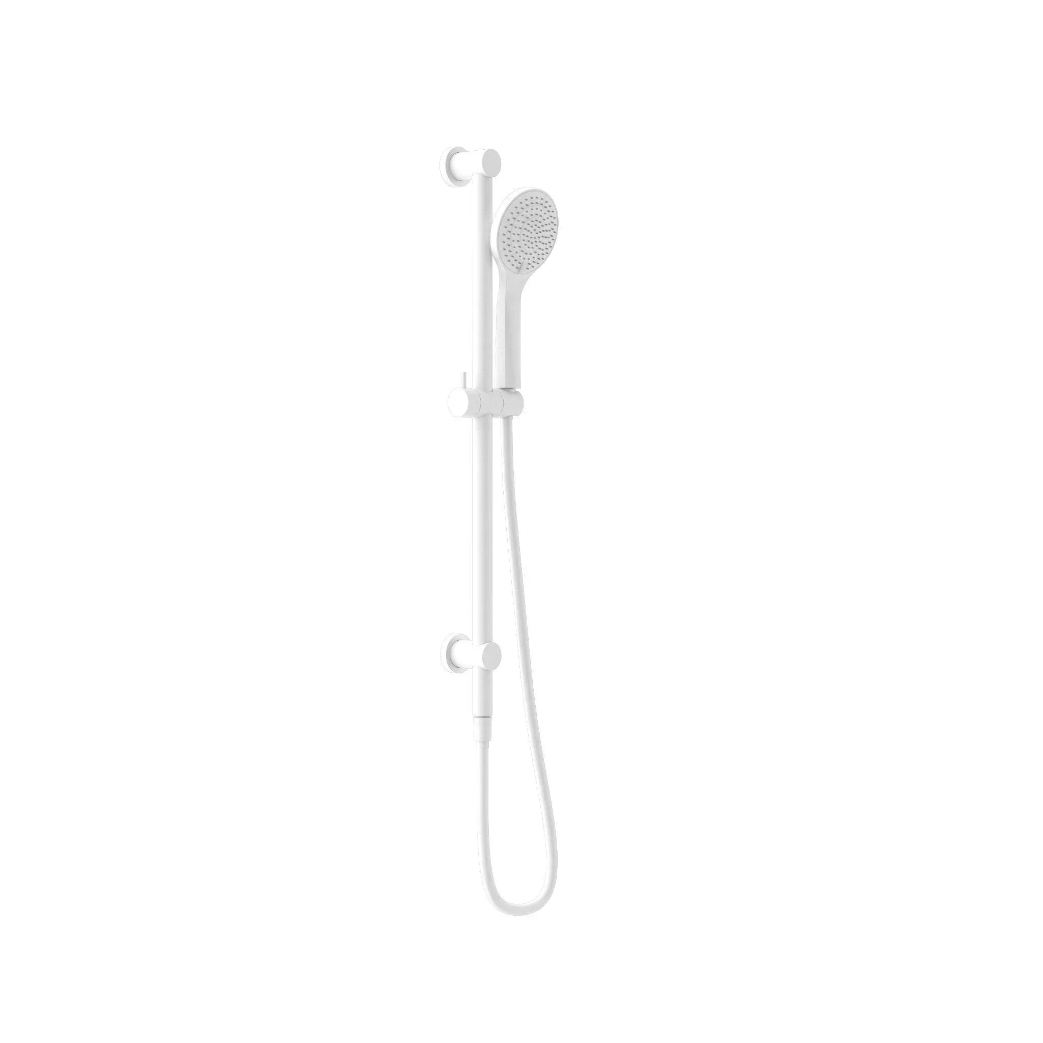 NERO MECCA SHOWER RAIL WITH AIR SHOWER MATTE WHITE - Ideal Bathroom CentreNR221905aMW