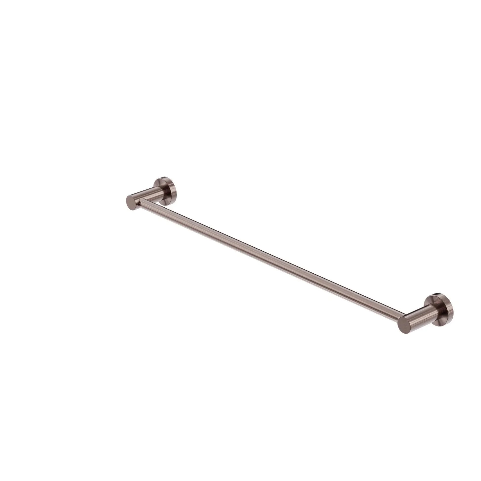 NERO MECCA SINGLE TOWEL RAIL 600MM BRUSHED BRONZE - Ideal Bathroom CentreNR1924BZ