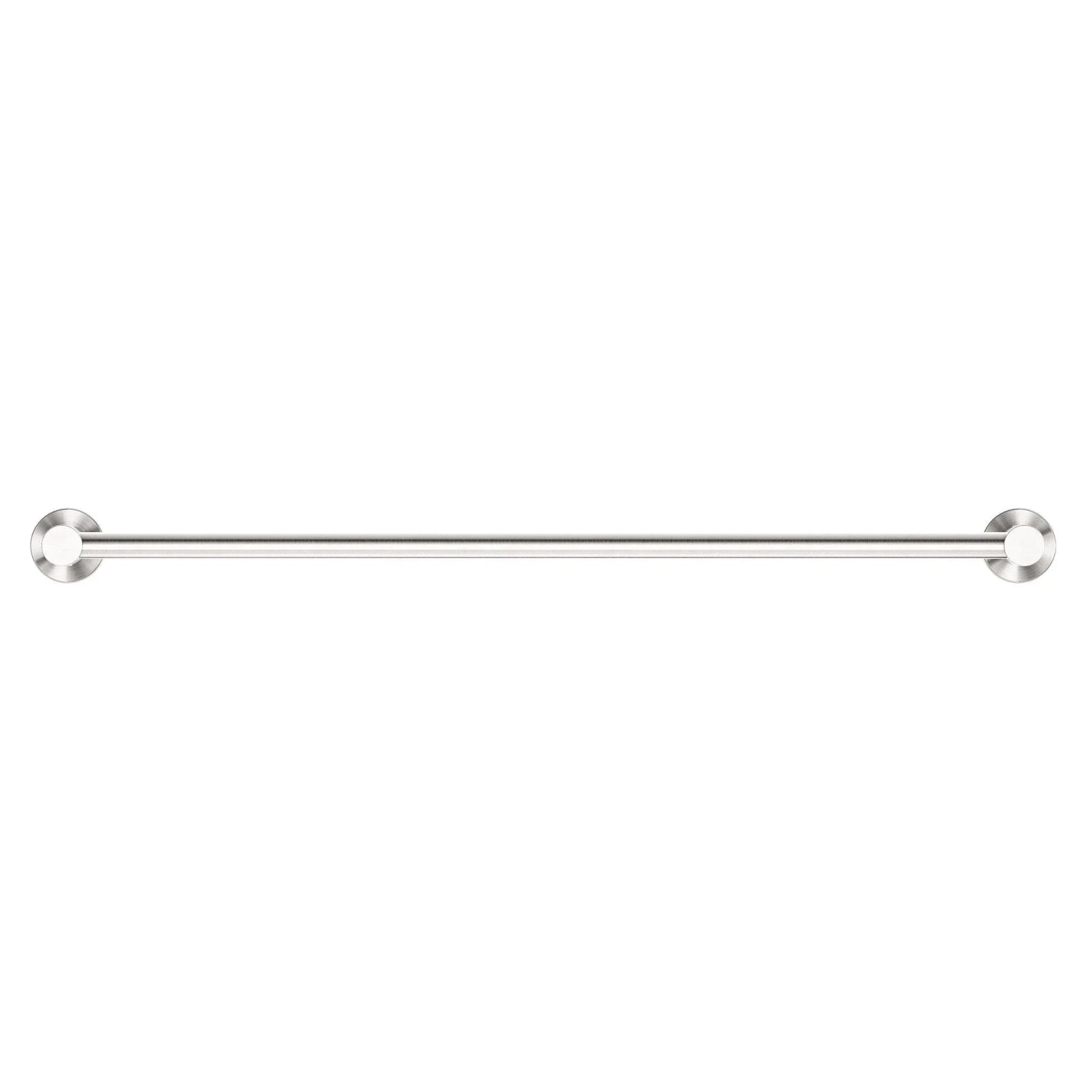 NERO MECCA SINGLE TOWEL RAIL 600MM BRUSHED NICKEL - Ideal Bathroom CentreNR1924BN
