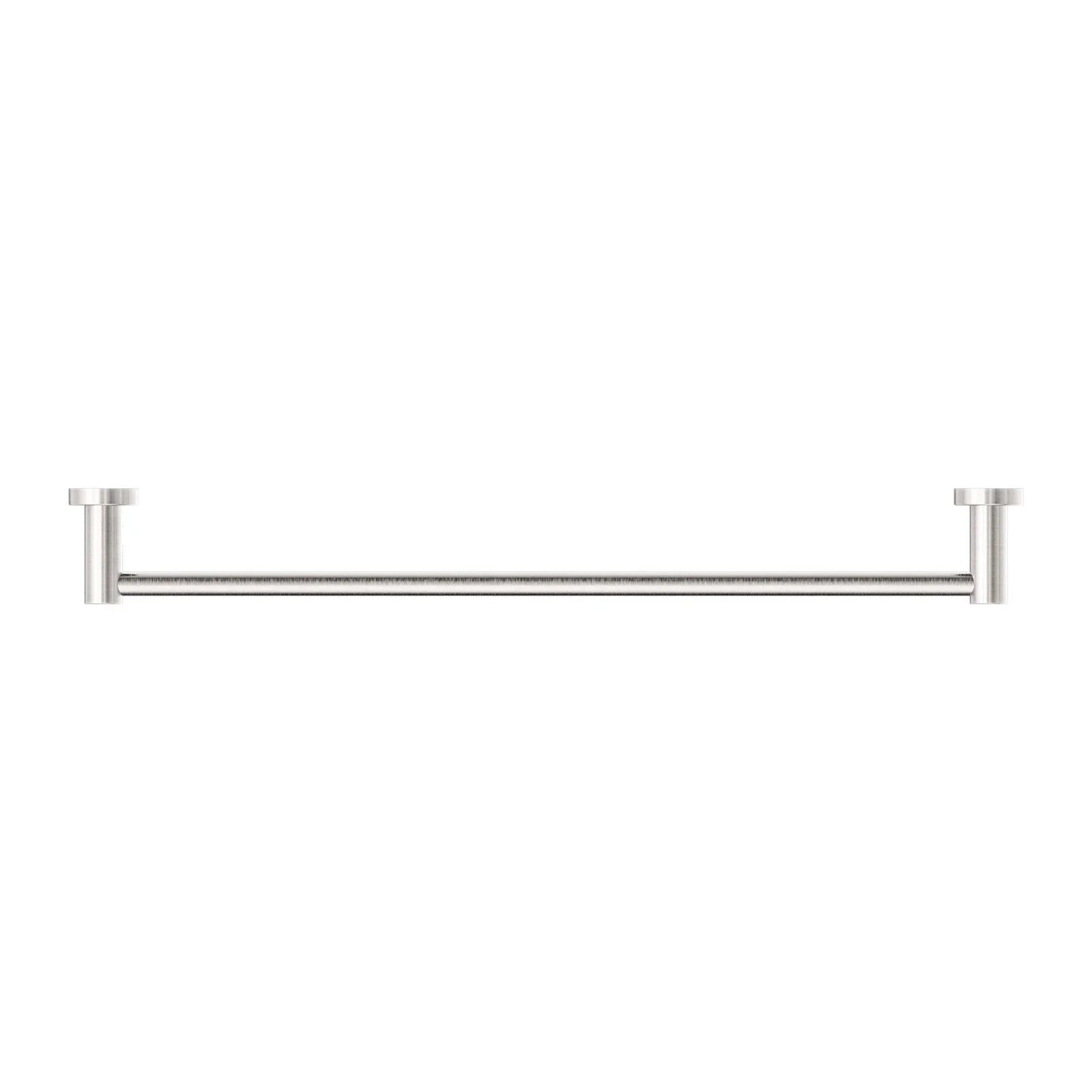 NERO MECCA SINGLE TOWEL RAIL 600MM BRUSHED NICKEL - Ideal Bathroom CentreNR1924BN