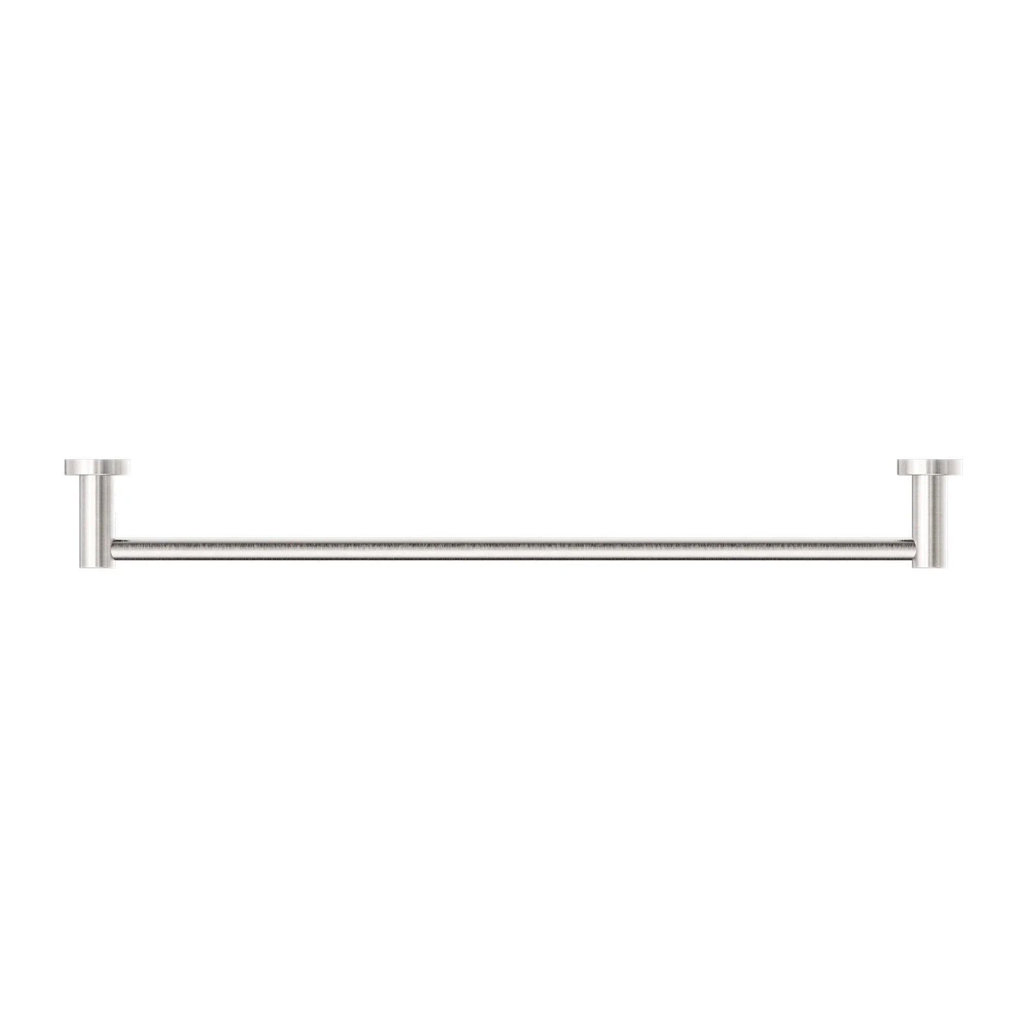 NERO MECCA SINGLE TOWEL RAIL 600MM BRUSHED NICKEL - Ideal Bathroom CentreNR1924BN