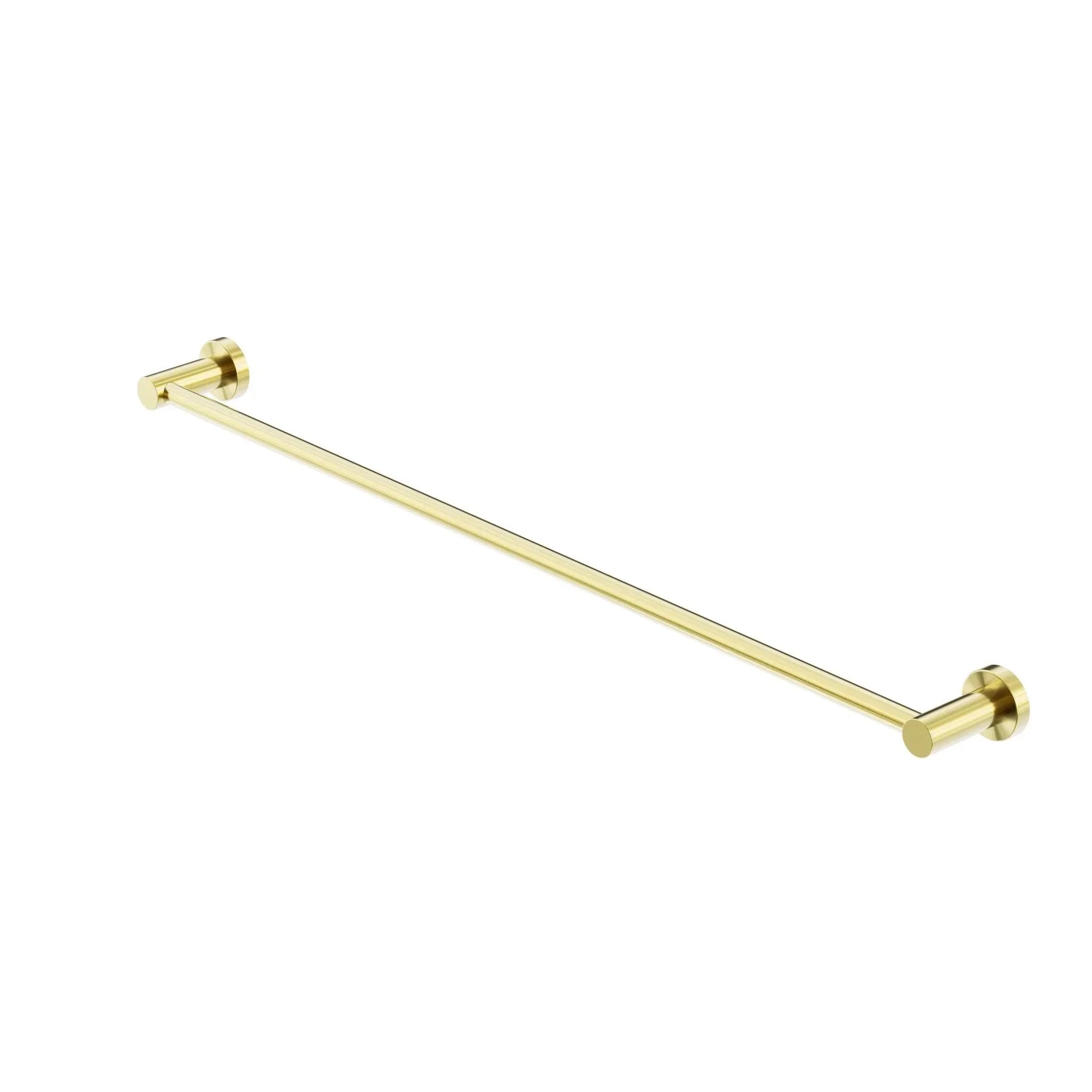 NERO MECCA SINGLE TOWEL RAIL 800MM BRUSHED GOLD - Ideal Bathroom CentreNR1930BG
