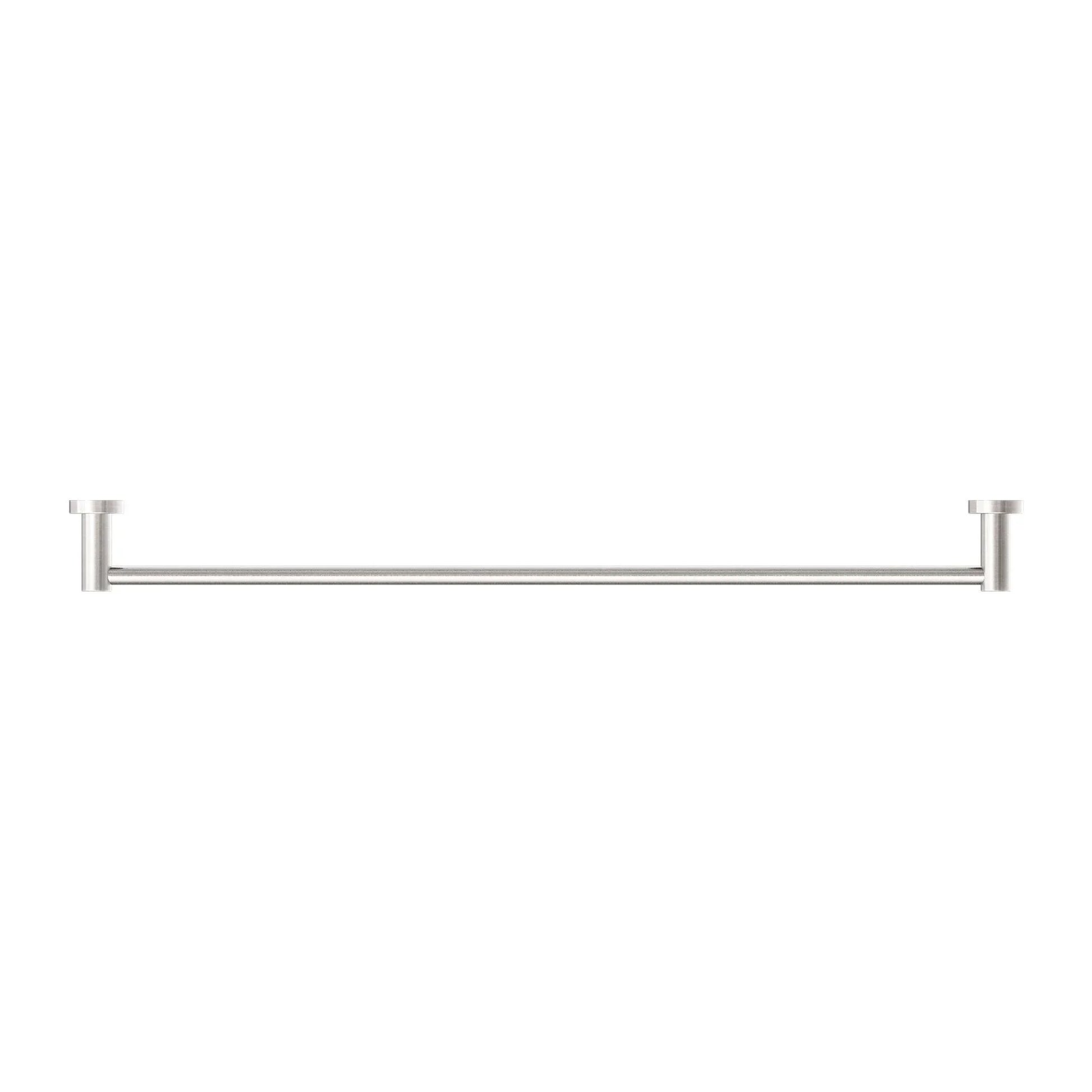 NERO MECCA SINGLE TOWEL RAIL 800MM BRUSHED NICKEL - Ideal Bathroom CentreNR1930BN