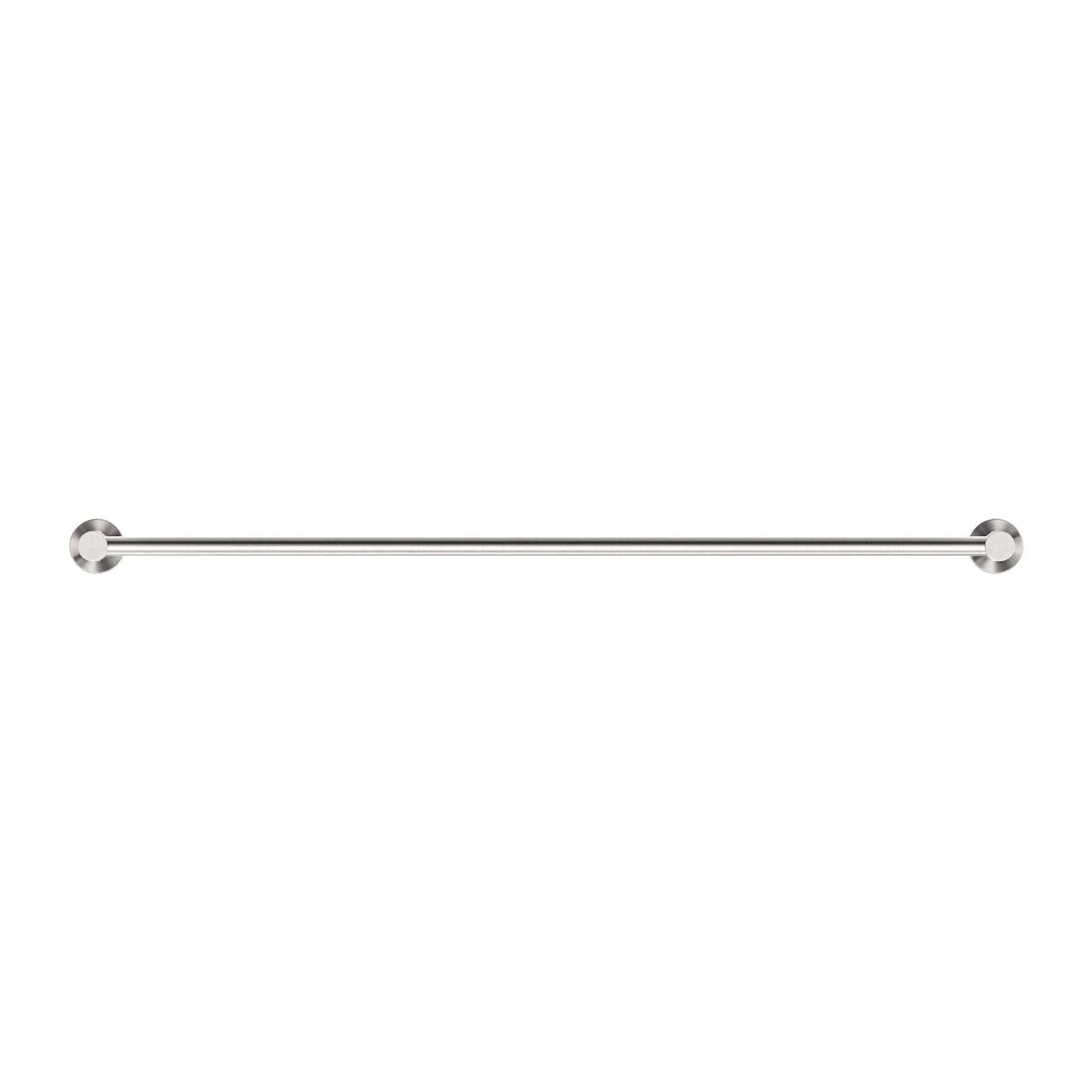 NERO MECCA SINGLE TOWEL RAIL 800MM BRUSHED NICKEL - Ideal Bathroom CentreNR1930BN